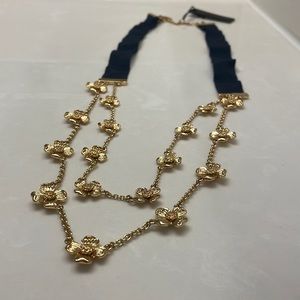 Ann Taylor Necklace - NWT, Gold Flowers